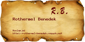Rothermel Benedek névjegykártya