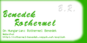 benedek rothermel business card